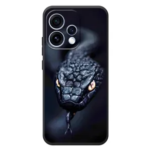 Чехол с картинкой «Хищники» для OPPO Reno 15 (Черная змея)