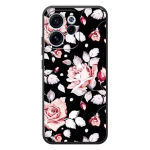 Чехлы с Цветами для OPPO Reno 15F (VPrint) (Цветочки на черном)