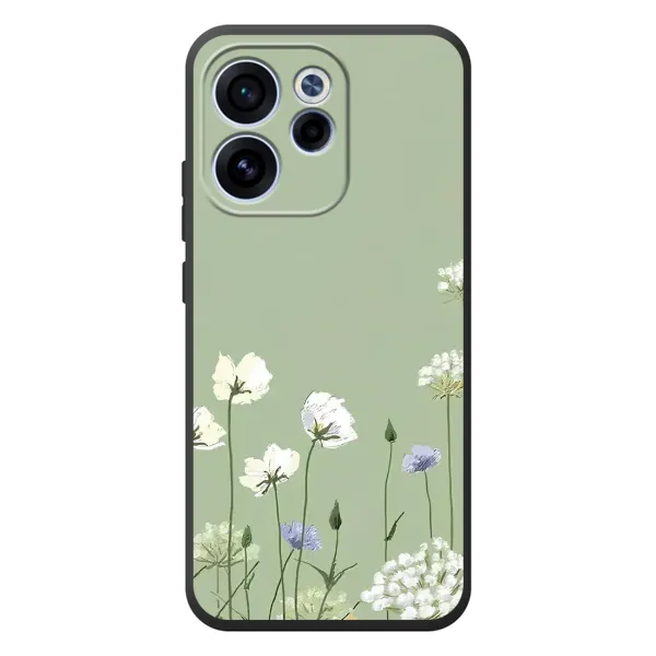 Чехол с принтом «Цветы на зеленом» для OPPO Reno 15F Чехол с принтом «Цветы на зеленом» для OPPO Reno 15F