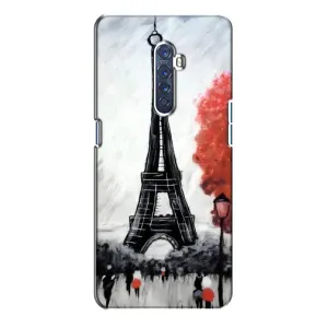 Чехол Эйфелева Башня для Oppo Reno 2 - (AlphaPrint) (Башня в Париже)