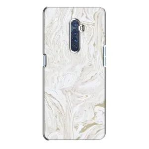 Мраморный чехол на Oppo Reno 2 (VPrint) (Белый мрамор)