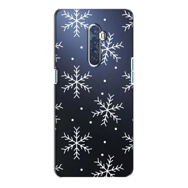 Чехол с принтом «Белые снежинки» для OPPO Reno 2