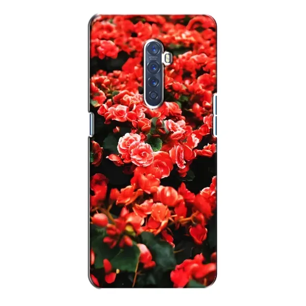 Чехол с принтом «Цветы красные» для OPPO Reno 2