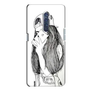 Чехол с печатью для Oppo Reno 2 - (Мода) (AlphaPrint) (Фото девочки)