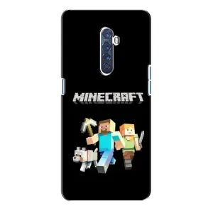 Чехол Майнкрафт на Oppo Reno 2 (AlphaPrint) Minecraft (герои Minecraft)