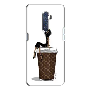 Чехлы Луи Витон для Oppo Reno 2 (AlphaPrint - LOUIS VUITTON) (кофе LOUIS VUITTON)