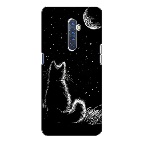 Чехол с принтом «Котик и луна» для OPPO Reno 2