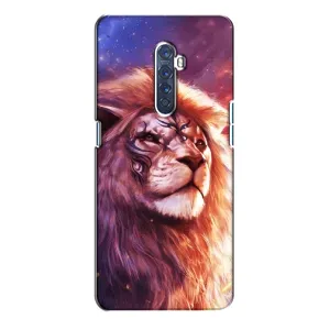 Чехол со Львом для Oppo Reno 2 (VPrint) (Красочный Лев)