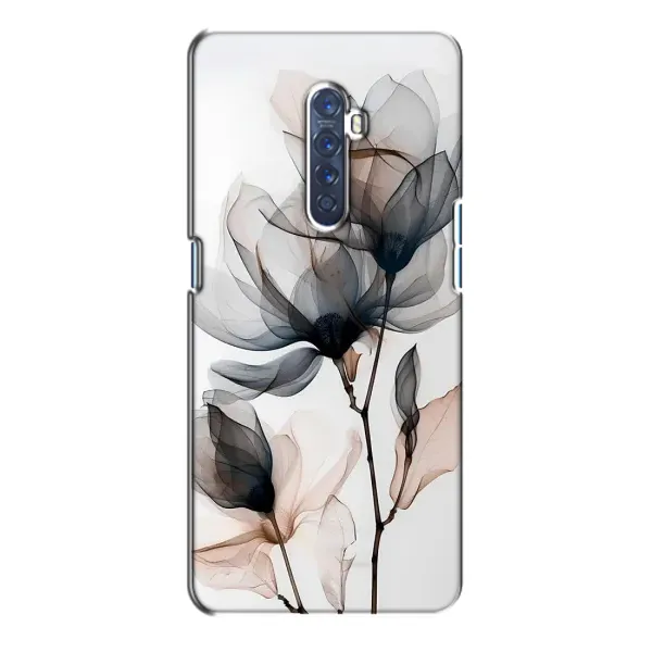 Чохол з принтом «Квіти на білому» для OPPO Reno 2