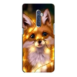 Чехлы с картинкой Лисички для Oppo Reno 2 (VPrint) (Лисичка в гирляндах)