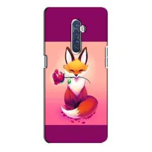 Чехлы с картинкой Лисички для Oppo Reno 2 (VPrint) (Лисичка с розочкой)