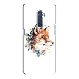 Чехлы с картинкой Лисички для Oppo Reno 2 (VPrint) (Лисичка в цветочках)