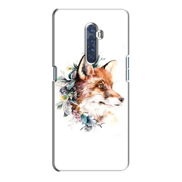 Чехол с принтом «Лисичка в цветочках» для OPPO Reno 2 Чехол с принтом «Лисичка в цветочках» для OPPO Reno 2