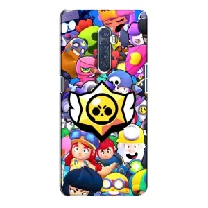 Чехол для Oppo Reno 2 Бравл Старс (VPrint) (Лого Brawl Stars)