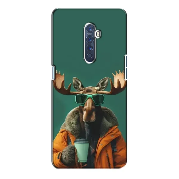 Чохол з принтом «Лось з кавою» для OPPO Reno 2 Чохол з принтом «Лось з кавою» для OPPO Reno 2