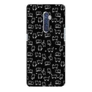 Чехол с принтом для Oppo Reno 2 (AlphaPrint) Модные коты (Меленькие котики)