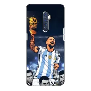 Чехлы для Oppo Reno 2 (Leo чемпион) (AlphaPrint) (Месси с кубком)
