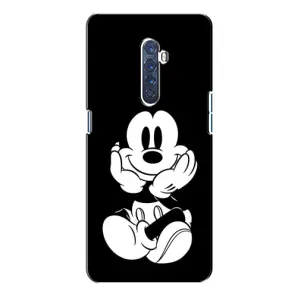 Эксклюзивный чехол для Oppo Reno 2 (AlphaPrint - Мультяшные) (Микки на черном)