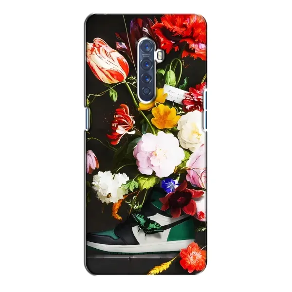 Чохол з принтом «Nike цветы» для OPPO Reno 2