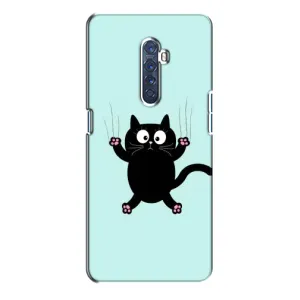 Чехол с принтом для Oppo Reno 2 (AlphaPrint) Модные коты (Падающий кот)
