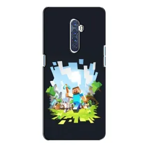 Чехол Майнкрафт на Oppo Reno 2 (AlphaPrint) Minecraft (персонажи Minecraft)