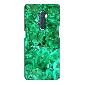 Мраморный чехол на Oppo Reno 2 (VPrint) (Салатный Мрамор)