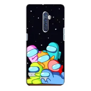 Чехол Амонг Ас для Oppo Reno 2 (AlphaPrint) (Скины в космосе)