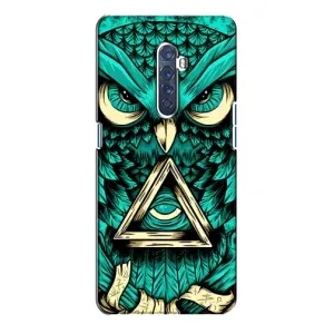 Чехол с птицами на Oppo Reno 2 (VPrint) (Сова с глазом)