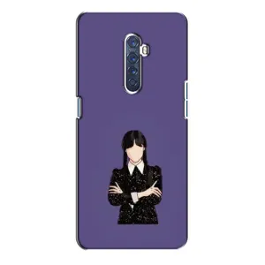 Чехлы Венсдей на Oppo Reno 2 Уэнсдей (AlphaPrint) (Уэнздей в черном)