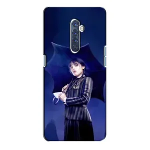 Чехлы Венсдей на Oppo Reno 2 Уэнсдей (AlphaPrint) (Уэнздей с зонтом)