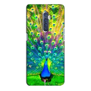Чехол с птицами на Oppo Reno 2 (VPrint) (Яркий Павлин)