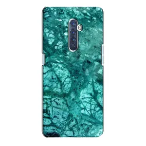 Мраморный чехол на Oppo Reno 2 (VPrint) (Зеленый мрамор)