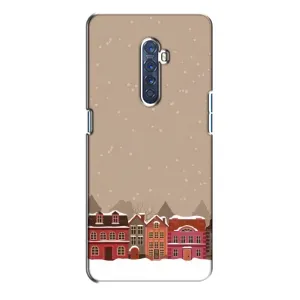 Новогодние, Праздничные Чехлы для Oppo Reno 2 - 2024 год (Зимний город)