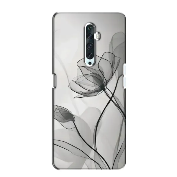 Чохол з принтом «Чорні квіти» для OPPO Reno 2Z