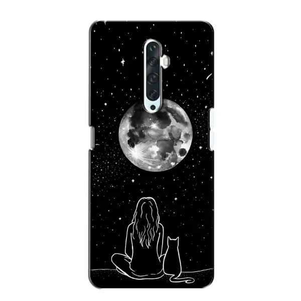Чохол з принтом «Дівчина з котом» для OPPO Reno 2Z
