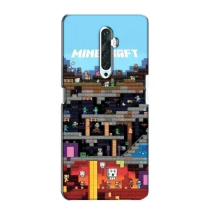 Чехол Майнкрафт на Oppo Reno 2Z (AlphaPrint) Minecraft (фон Minecraft)