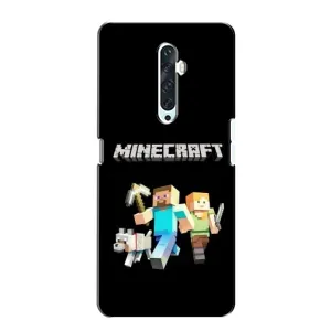 Чехол Майнкрафт на Oppo Reno 2Z (AlphaPrint) Minecraft (герои Minecraft)