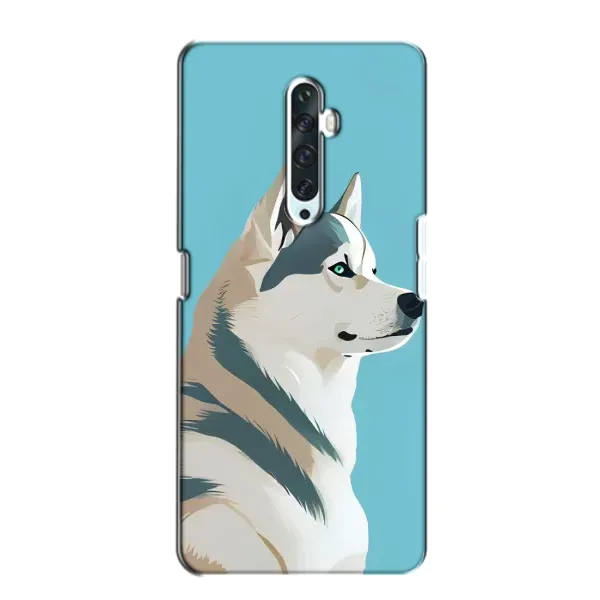 Чохол з принтом «Хаскі арт» для OPPO Reno 2Z