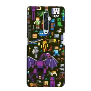 Чехол Майнкрафт на Oppo Reno 2Z (AlphaPrint) Minecraft (Коллаж Майнкрафт)