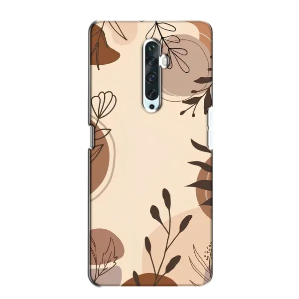 Чохол з принтом «Коричневі квіти» для OPPO Reno 2Z