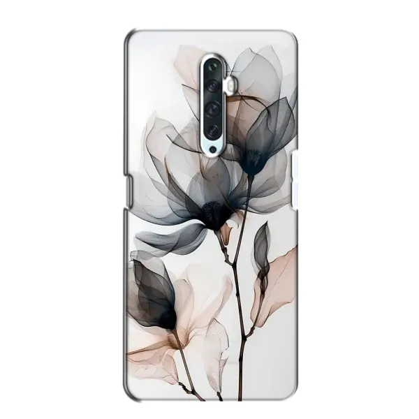 Чохол з принтом «Квіти на білому» для OPPO Reno 2Z