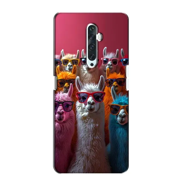 Чехол с принтом «Ламы в очках» для OPPO Reno 2Z