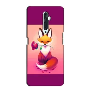 Чехлы с картинкой Лисички для Oppo Reno 2Z (VPrint) (Лисичка с розочкой)