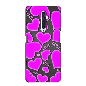 Чехлы для любимой на ОPПО Ренo 2Z (VPrint) (Pink hearts)