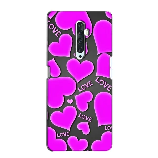 Чехол с принтом «Pink hearts» для OPPO Reno 2Z Чехол с принтом «Pink hearts» для OPPO Reno 2Z