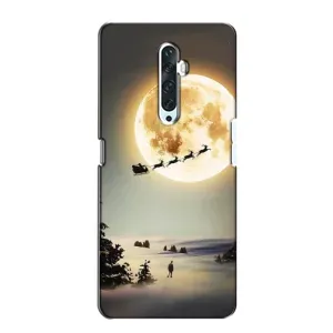 Новогодние, Праздничные Чехлы для Oppo Reno 2Z - 2024 год (Санта на луне)