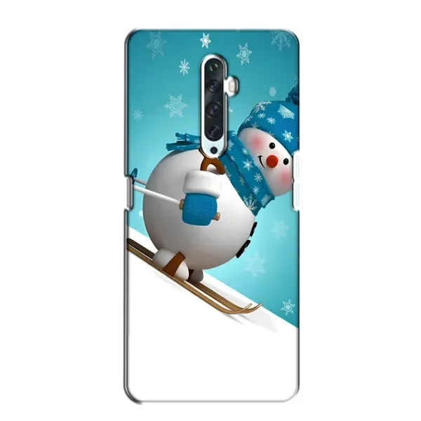 Чехол с принтом «Снеговик на лыжах» для OPPO Reno 2Z Чехол с принтом «Снеговик на лыжах» для OPPO Reno 2Z
