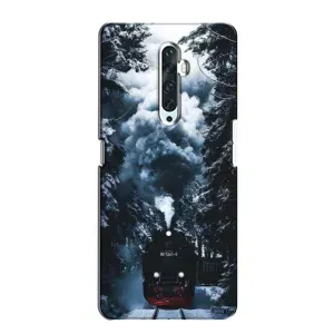 Новогодние, Праздничные Чехлы для Oppo Reno 2Z - 2024 год (Зимний поезд)