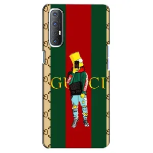 Брендновые Чехлы для Oppo Reno 3 Pro - (PREMIUMPrint) (Барт ГУЧЧИ)