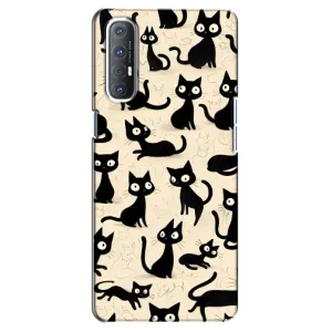Чехол с рисунком кот на Oppo Reno 3 Pro